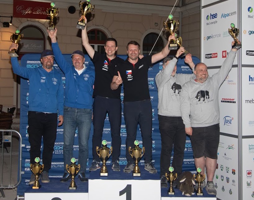 Il podio (foto Rally Nova Gorica)